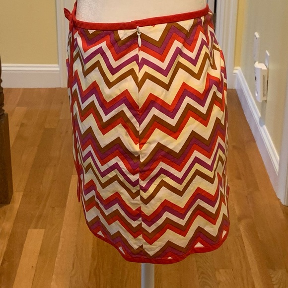 Tibi Striped Chevron Wrap Mini Skirt 6 - Picture 2 of 11